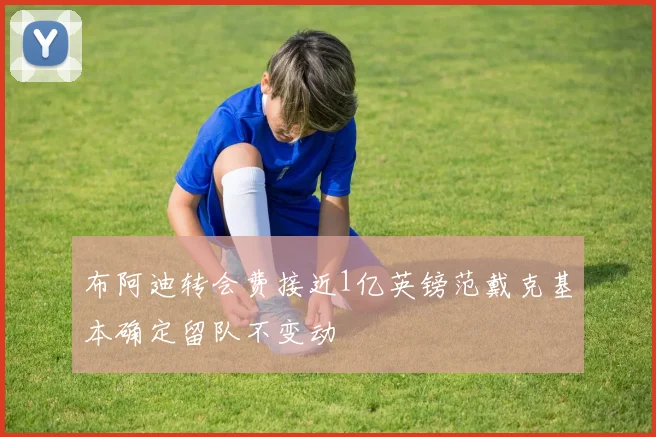 布阿迪转会费接近1亿英镑范戴克基本确定留队不变动